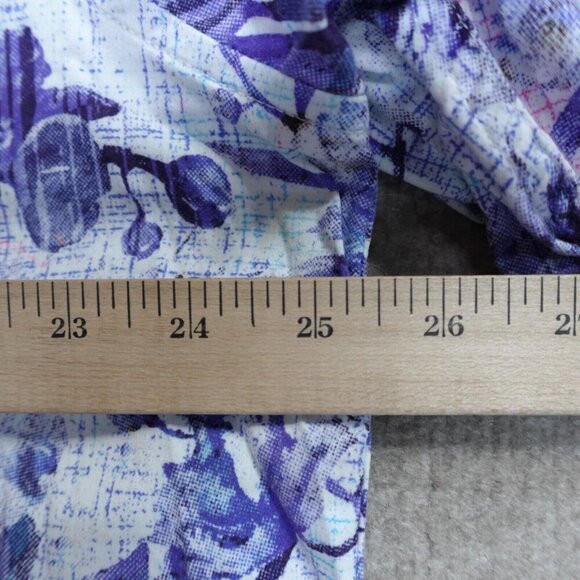 Robert Graham Shirt 1XL Blue Geometric Flip Cuff Scorpion Embroidery - Picture 7 of 9